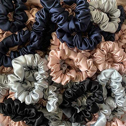 Silk Scrunchies pêlos de seda laços puro Mulberry Silk Hair Scrunchies para mulheres Presente do Dia das Mães