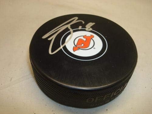 Drew Stafford assinou o Puck de Hóquei de Devils de Nova Jersey autografado 1a - Pucks autografados da NHL