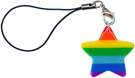 Miníblios Rainbow Star Mobile Cell Telep Charm Pingente Luck Lucky Pride