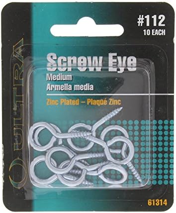 UltraHrdw 61314 Screw Eye Med.#112 Z.P. CD/10