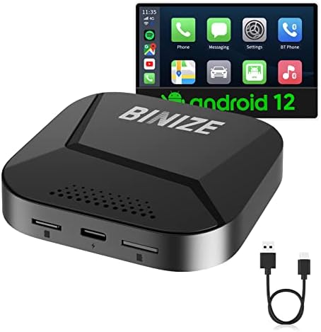 Binize Android 12 Multimedia Video Caixa de vídeo Support Carplay Wireless & Android Auto, CarPlay AI Box CarPlay Support YouTube,