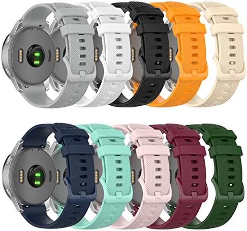 Correia de silicone da Davno para Garmin Venu abordagem S40 Forerunner 645 245 Vivoactive 4 Vivoactive 3T 20mm 22mm Pulseira de relógio universal para o relógio Ticwatch