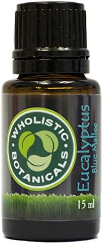 Botânicos holísticos Eucalipto azul Mallee Óleo essencial - óleo de eucalipto, óleo essencial de aromaterapia - 15 ml