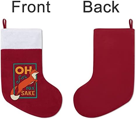 Ah, para as meias de Natal da FOX, meias de Natal Tree Ornaments pendurados decorações para férias de lareira 16.5