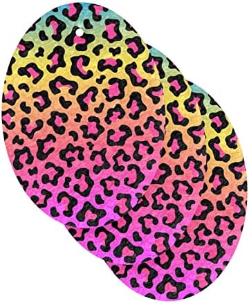 ALAZA Rainbow Leopard Imprimir néon Cheetah esponjas naturais Esponja de celulares de cozinha para louça para lavar