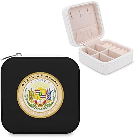 Bandeira do Estado do Havaí Salinha de jóias pequenas caixas de viagem Organizador de pulseira portátil Caixas de armazenamento