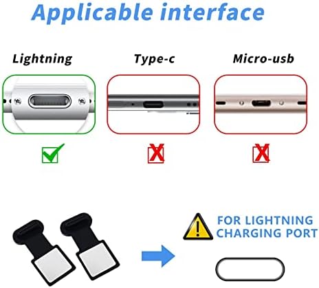 Aiderlot Telefone Anti -pó do pó para iPhone Lightning Protects Charge Port Loy Alloy Capa de pó do telefone Phones Profut Sticker