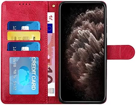 Caso Ivy para Galaxy S22 Plus Sexy Girl Back Wallet Case Flip Tampa para Samsung S22 Plus - Red