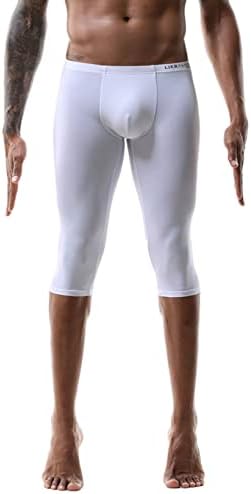 Menjean Homens elásticos bolsa de bulge finas perneiras esportivas atléticas calças de legging treino sportswear