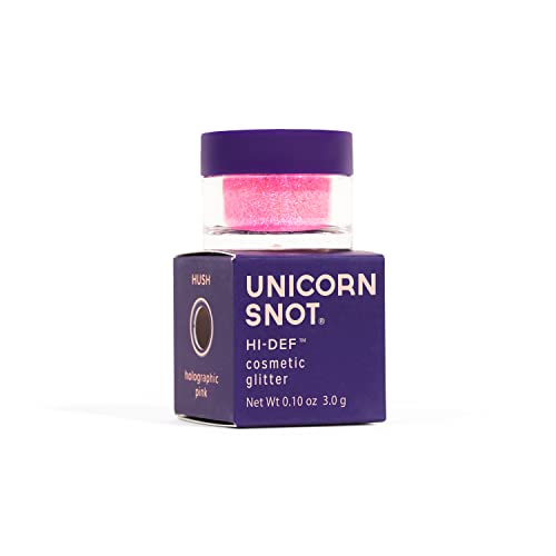 Unicórnio slot holográfico hi -deff glitter cosmético - rosto e glitter corporal - para cabelos, unhas, gloss, maquiagem de sombras - vegan e sem glúten - 0,10oz/3g