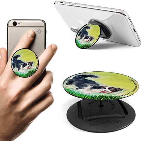 Border Collie Fun Phone Grip Cellphone Stand se encaixa no iPhone Samsung Galaxy e mais