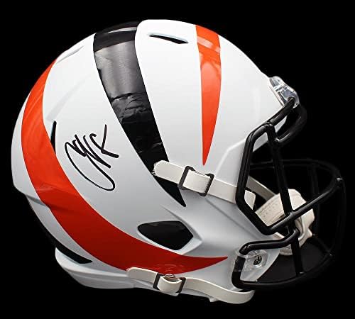 Chad Johnson assinou o Cincinnati Bengals Speed ​​Speed ​​Size AMP AMP NFL Capacete - Capacetes NFL autografados