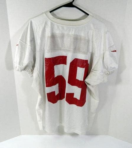2017 San Francisco 49ers Aaron Lynch 59 Game usou White Practice Jersey XL 66 - Jerseys de jogo NFL não assinado usada