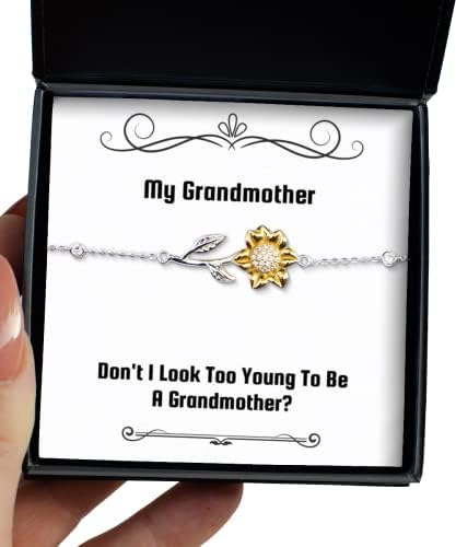 Jogo em novidades Presentes legais da avó, não pareço jovem demais para ser avó, presentes especiais de pulseira de girassol