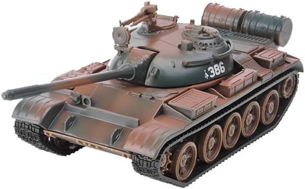 Mookeenona 1:43 Camuflagem russa Soviética T55 liga média de liga militar Coleção de carros blindados de veículo