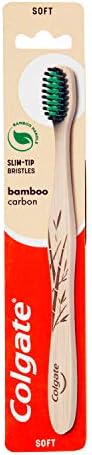 Escova de dentes de carbono de bambu Colgate, macio