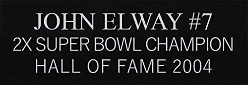 John Elway autografou Orange Denver Jersey - lindamente emaranhado e emoldurado - assinado à mão por Elway e autêntico certificado