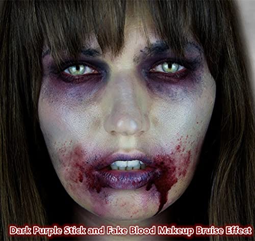 Vá com maquiagem de maquiagem profunda creme blendable stick -purple olho de rosto preto Corpo Body Body Professional SFX
