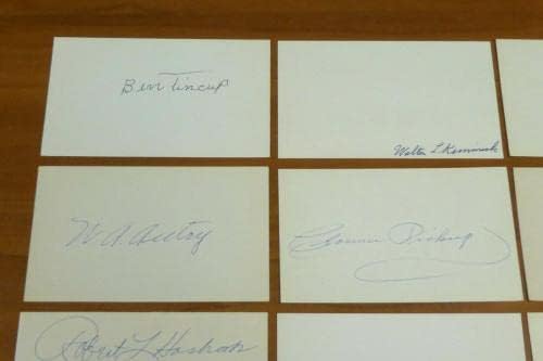 Lote de 12 anos de autógrafo de beisebol antes de 1920, todos os diferentes jogadores de 1899-1919 - Bolalls autografados