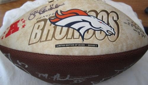 O time do Broncos de 2003 assinou o futebol Mike Anderson Lelie Ed McCaffrey Rod Smith JSA - Bolésomos autografados