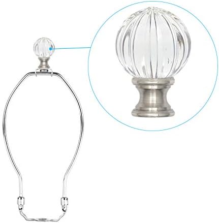 Ecudis 2 pacotes lâmpada tampa de tampa de tampa de lâmpada de lâmpada de lâmpada superior da lâmpada para tom de lâmpada, forma de abóbora, finial de 1-3/4 de altura