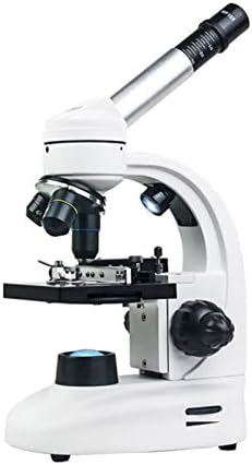 Microscópio 1600x para crianças estudantes adultos lentes objetivas 2x Extender, barril rotativo de 360 ​​°, corpo de
