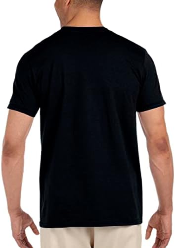 Camisetas esticadas de algodão masculino de Gildan, multipack, fuligem preta, grande