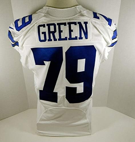 2014 Dallas Cowboys Chaz Green 79 Jogo emitido White Jersey - Jerseys não assinados da NFL usada