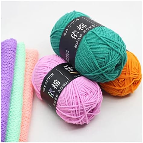 Dolelai 50 Gramas/Ball Leite de algodão Crochet Crochê macia Lã de lã mannitulada Mangueira ladrilho Baby Sweater