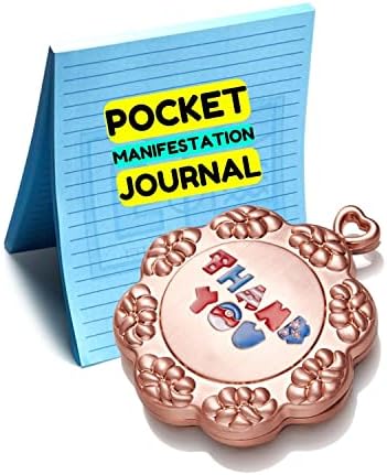 Pocket Manifestation Journal - Secret Locket - Anote suas afirmações e leve -o com você - Lei de Atração Keychain -