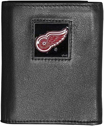 NHL Deluxe Leather Tri Fold Cartlet embalado em caixa de presente