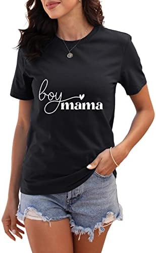 Mãe dos meninos Sorto de moletom feminino Letras de manga longa Imprima pulôver mama moletom casual Crewneck de pullover tops