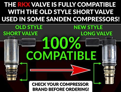 Válvula solenóide de controle do compressor RKX AC compatível com compressores Audi e Volkswagen feitos por Sanden PXE16 PXE14 MK5 MK6 B8 TDI