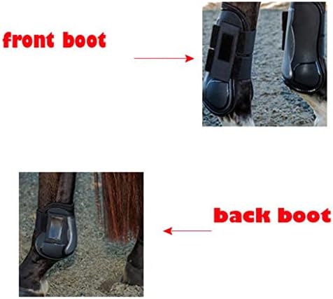 LDCHNH 2 pares de botas de tendão de cavalos Equipamento de proteção de pernas equestres de pular Equipamento de equipamentos equestres ao ar livre