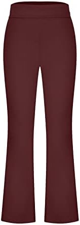 Miashui calças de ioga louca com bolsos para mulheres de cor sólida feminina e magra de calças de ioga altas com bolso com bolso