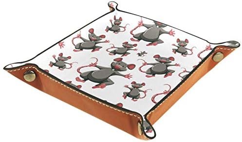 Lyetny Anima ratos MOIS Padrão de desenho animado de desenho animado Caixa de armazenamento Bandeja Caixa de cabeceira