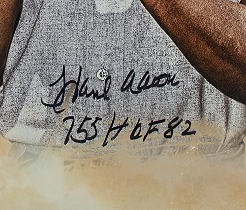 Hank Aaron Atlanta assinou o holograma de fanáticos por fotografia 20x24