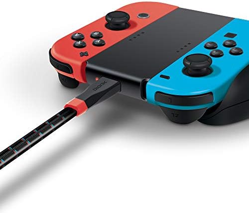 Bionik BNK-9015 Kit de carga rápida para Nintendo Switch, preto, azul/vermelho
