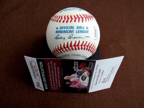Bob Grim 1954 Roy 1956 WSC Yankees assinado Auto Vintage Oal Baseball JSA Beauty - Bolalls autografados