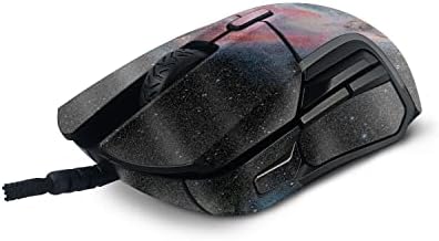 Mightyskins Glitter Glitter Compatível com SteelSeries Rival 5 Mouse de jogos - Gigante vermelho | Acabamento de