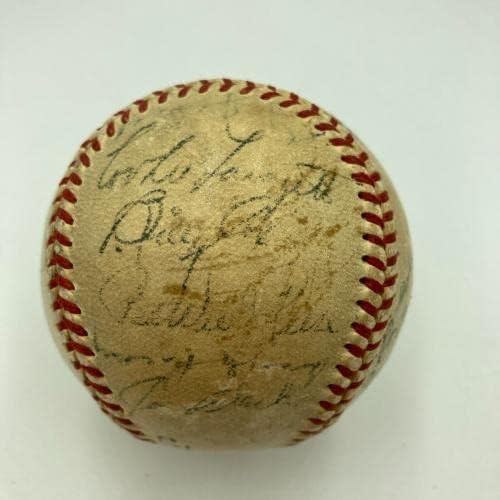 1952 World Series Game usado Baseball assinado por participantes e árbitros JSA COA - MLB Autografed Game Usado Baseballs usados