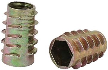 X-Dree Móveis de madeira liga de zinco de liga de zinco para parafusos de soquete E-Nuts M10x25mm 200pcs (Tornillos de Inserción