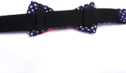 Colarinho de cachorro de estimação, colarinho de cão de bandeira americana, anel de estimação criativo do bowknot, colarinho personalizado de gato de cachorro confortável para cães grandes, médios e pequenos - tamanho m