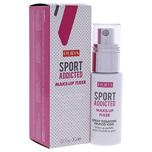 Pupa Milano Sport viciado em maquiagem Spray de fixador - spray de maquiagem durável e aperfeiçoado para o rosto - defina