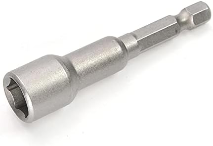 Bettomshin 1/4 Hortel de troca de hastes de 10mm de 10 mm de broca de driver de porca magnética, 65 mm de comprimento, métrica 5pcs
