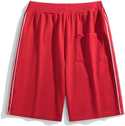 Shorts de basquete masculinos de wenkomg1, barrote de colorido seco rápido Althletic com troncos leves da cintura elástica shorts de cordão
