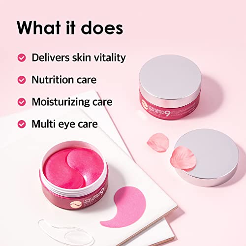 Medi-Peel Rose Peptide9 Ampoule Eye Patch 1.6g x 60 peças | Patch ocular hidratante premium, anti-rugas e antienvelhecimento | Coreia