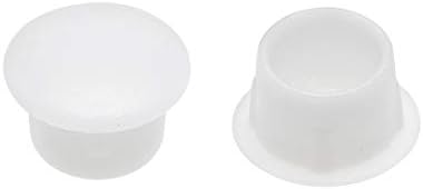 uxcell prateleira plugues de orifício de peg 10mm diâmeros de plástico branco tampa de tubo para armário de prego butcheet