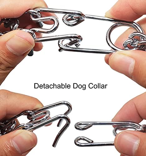 Gola de ponta Uzler-JY para cães, fivela de liberação rápida, colar de treinamento de pitada ajustável em aço inoxidável
