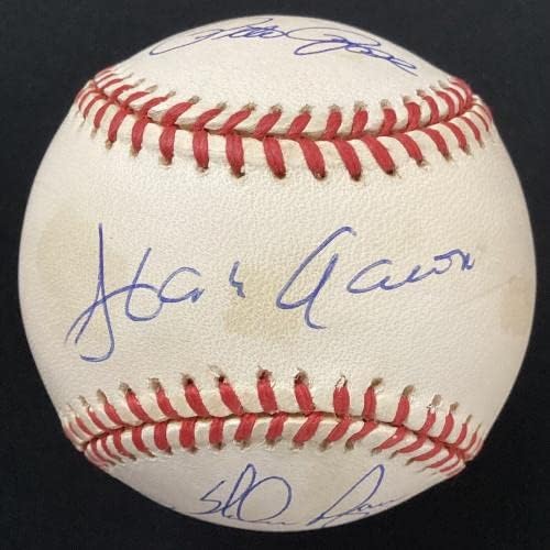 All Time Kings assinou beisebol LSC Hank Aaron Nolan Rose Henderson Auto Hof JSA - Bolalls autografados
